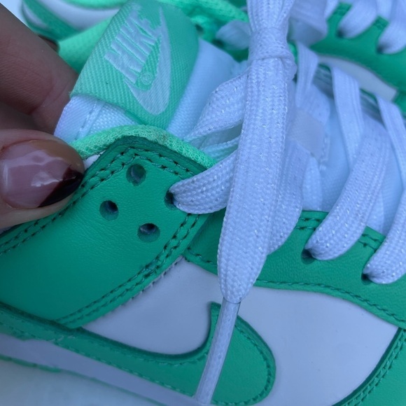 Nike Dunk Low In Green Glow/White Size US 5 EUR 37.5 - Picture 11 of 13